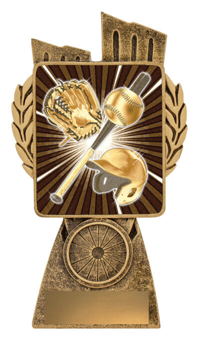 Antique Gold Lynx Baseball / Softball Trophy 4 Sizes