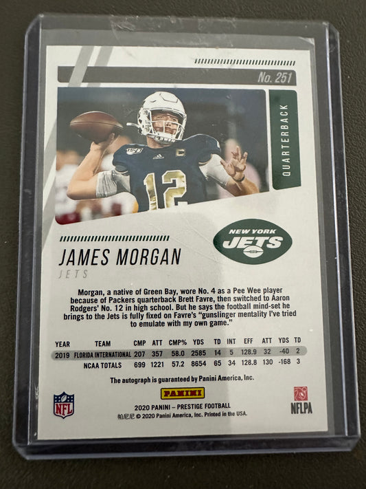 2020 Prestige James Morgan Xtra Points RC Jets FIU Auto #251 Rare