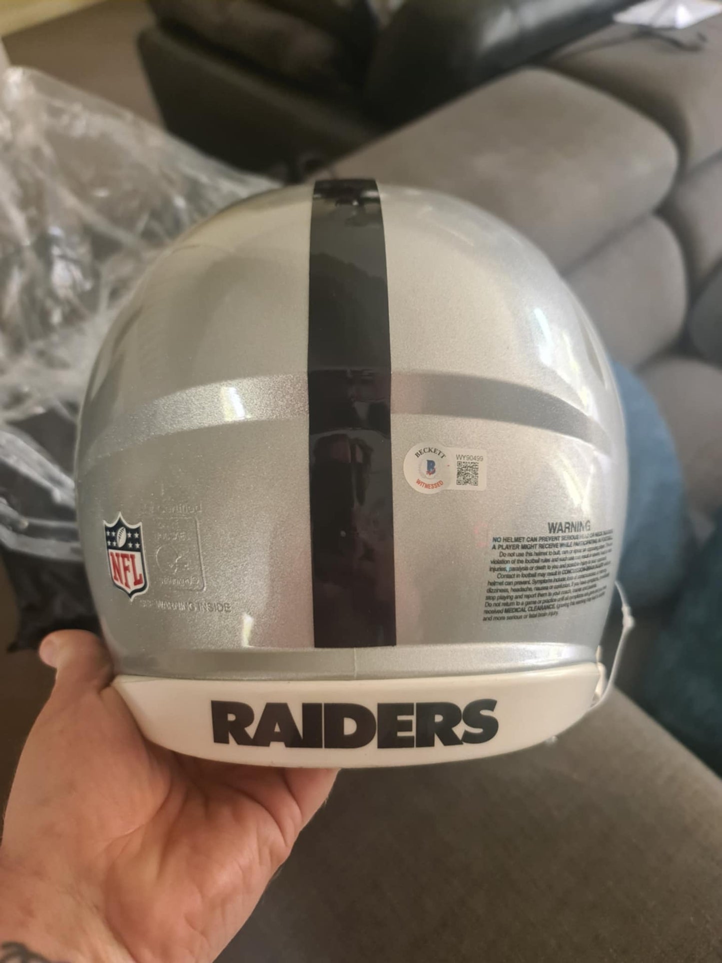 Devante Adams Signed LV Raiders Helmet
