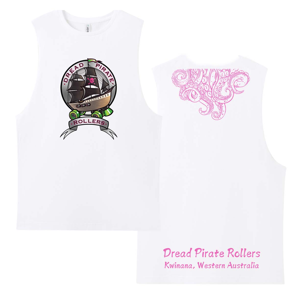 Dread Pirate rollers Ladies Muscle T double sided
