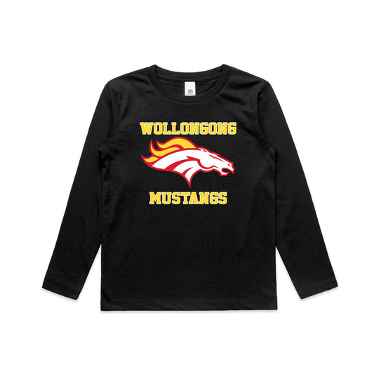 Wollongong Mustangs Classic Kids Log Sleeve T-Shirt