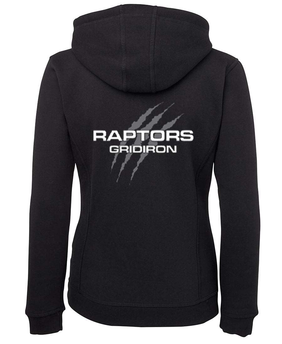 Raptors Gridiron Zipped Logo Hoodie