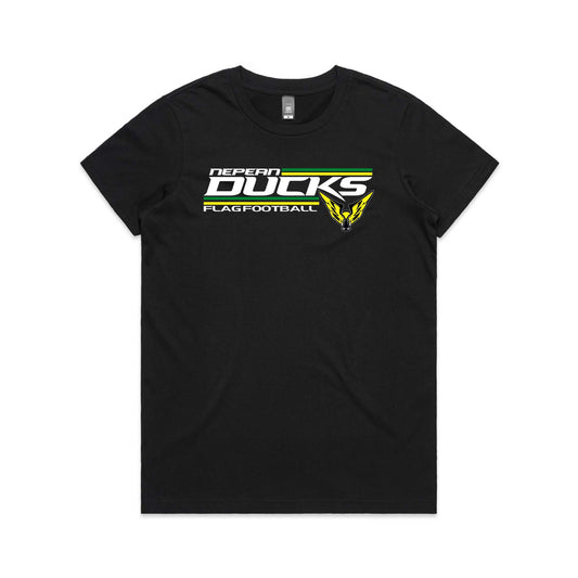 Nepean Ducks Flag Football Ladies Maple tee