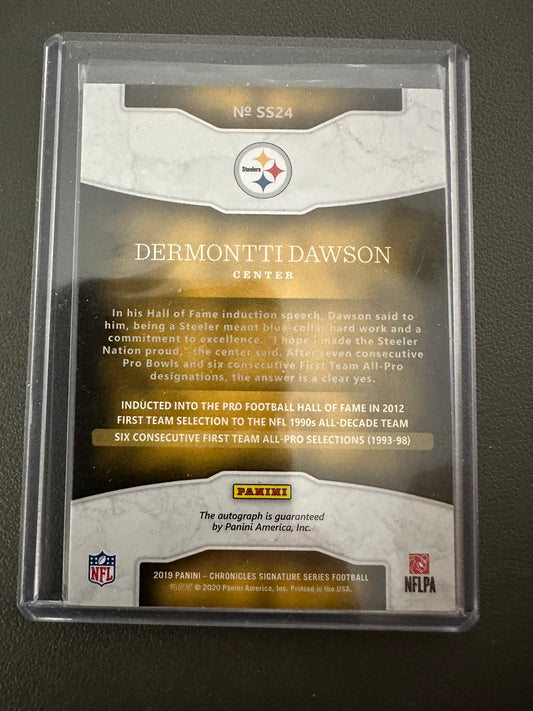 2019 Panini Chronicles Signature Series DERMONTTI DAWSON #SS24 Auto #62/99