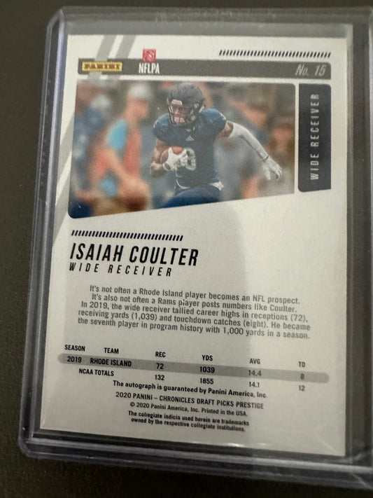 2020 Prestige RC Isiah Coulter Auto