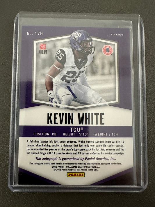 2015 Panini Prizm Collegiate Draft Picks /25 Kevin White #179 Rookie Auto RC