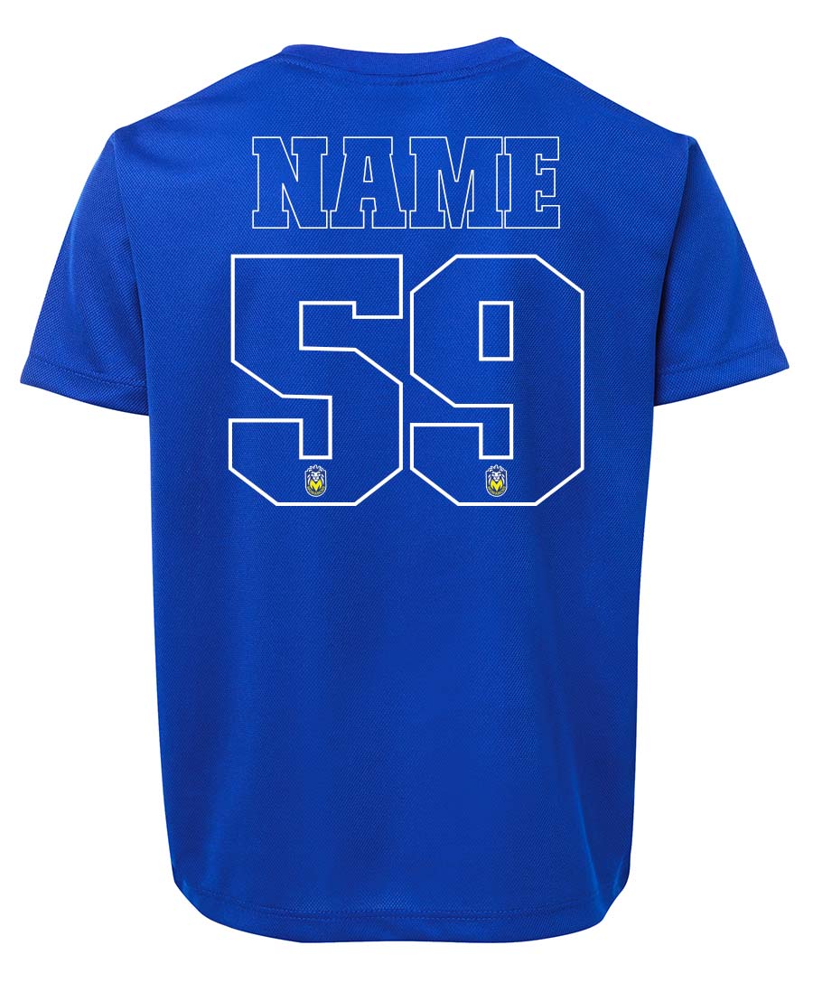 Monarchs Poly T-shirt with name and number