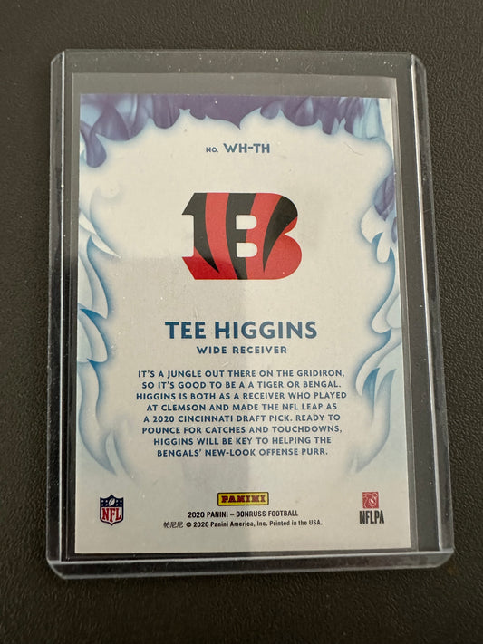 Tee Higgins 2020 Donruss White Hot Rookies Rookie Card Bengals Nice!