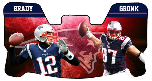 Tom Brady & Rob Gronkowski Themed Custom Visor