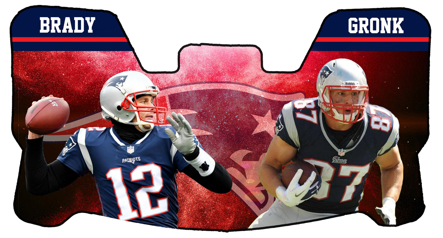Tom Brady & Rob Gronkowski Themed Custom Visor