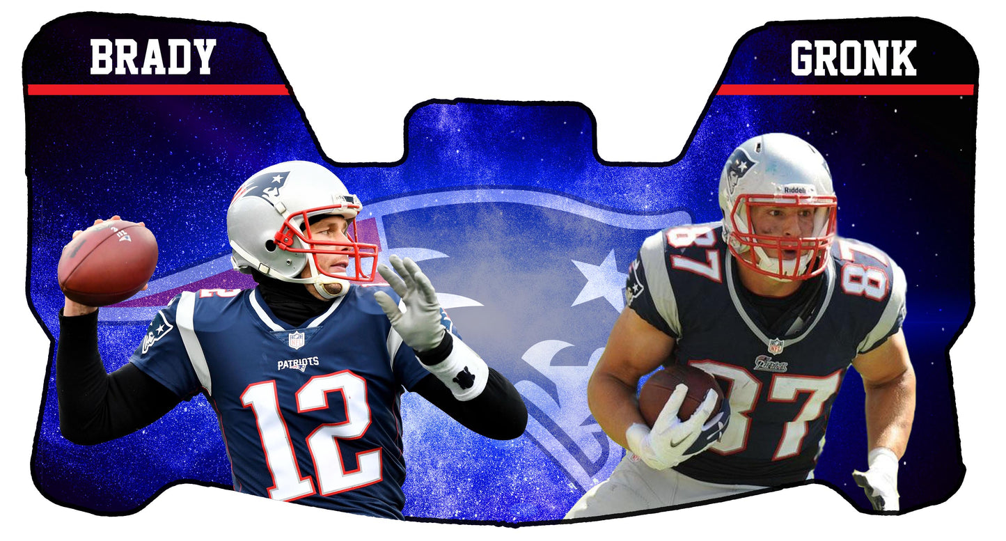 Tom Brady & Rob Gronkowski Themed Custom Visor