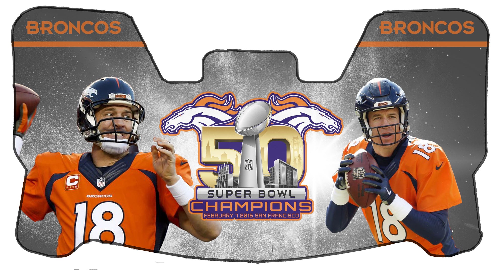 Peyton Manning Broncos Themed Custom Visor