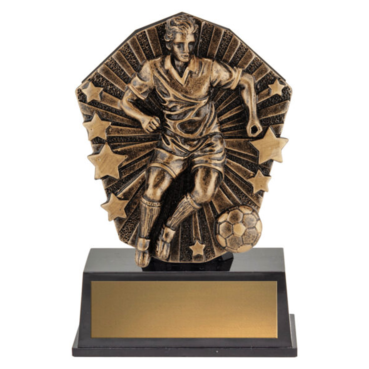 Cosmos Super Mini M/Football Trophy Antique gold 120mm