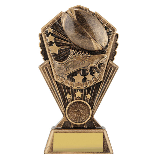 Cosmos Rugby Trophy Antique Gold 3 Sizes
