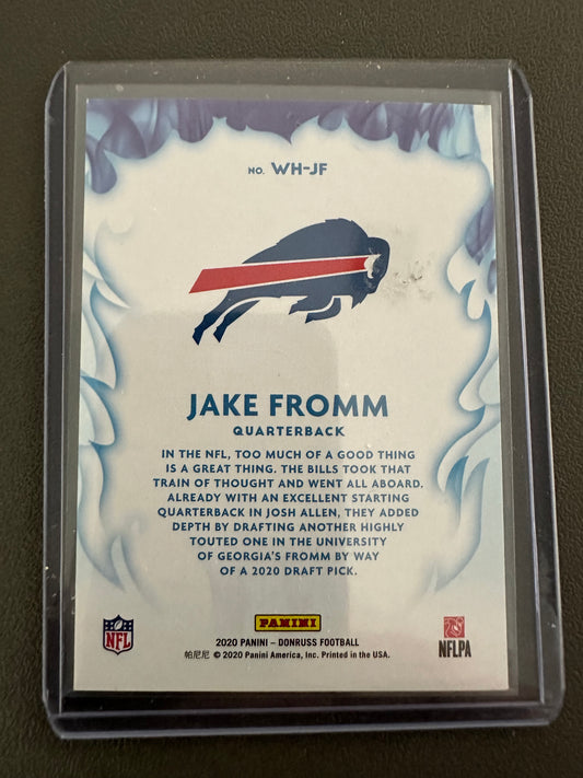 2020 Panini Donruss White Hot Rookies Jake Fromm #WH-JF Rookie RC