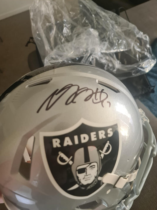 Devante Adams Signed LV Raiders Helmet