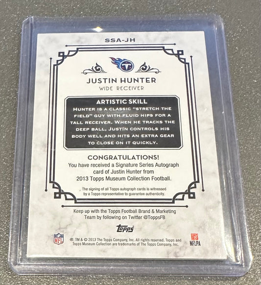 Topps Museum Collection Jason Hunter Auto 44/55 Titans
