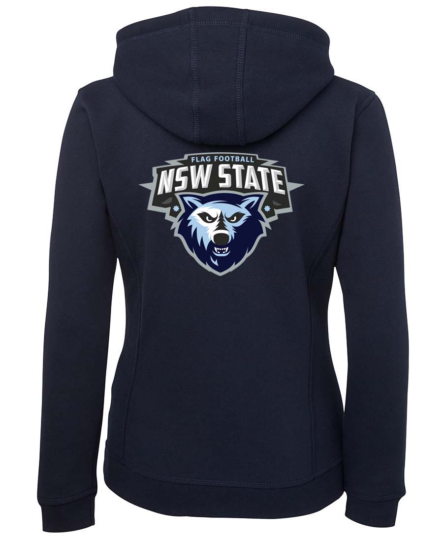 Flag football NSW Ladies Zipped Hoodie