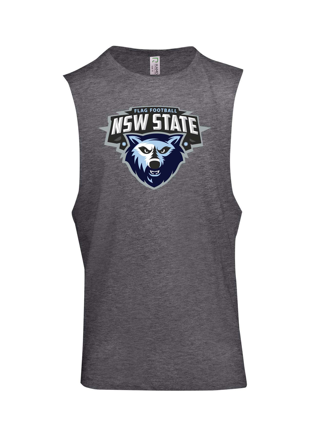 FLAG FOOTBALL NSW MUSCLE TEE - LADIES