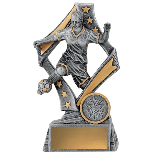 Flag Player Female Trophy Antique Silver 4 sizes