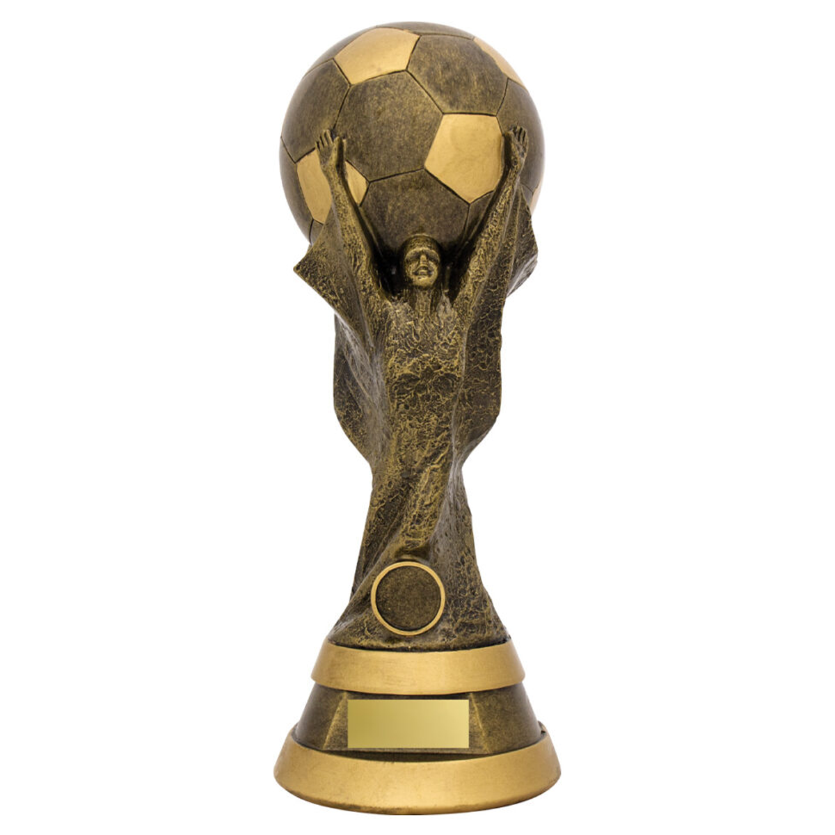 Football Cup Spirit Trophy Antique Silver 5 sizes