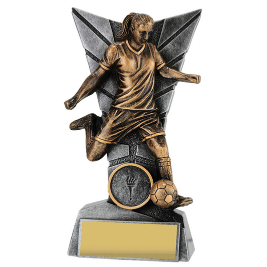 Football Female Delta Trophy Antique Gold 4 sizes