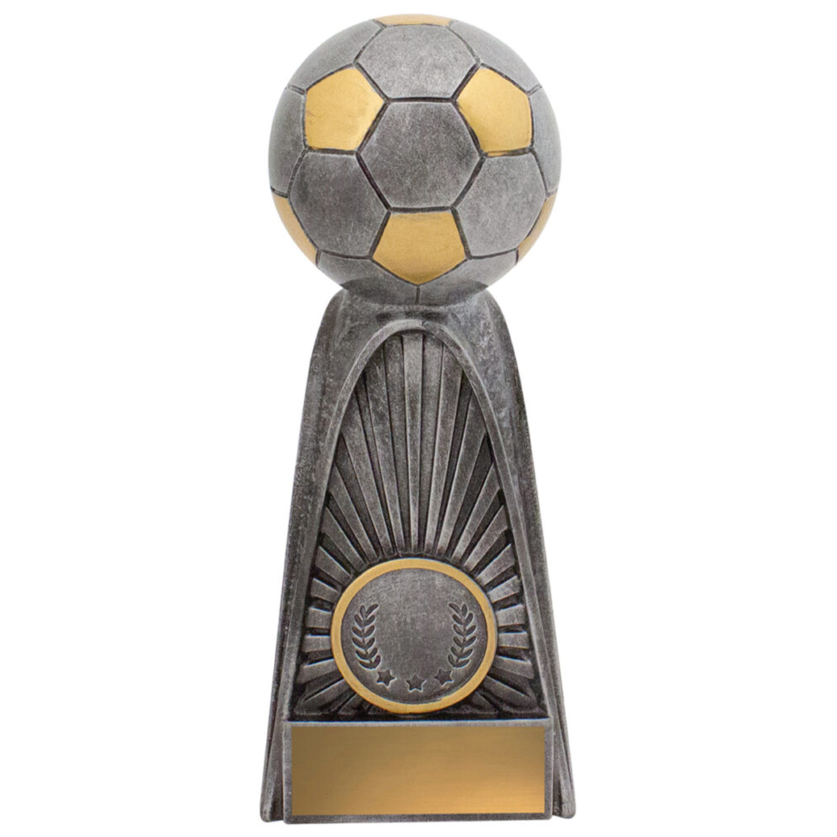 Football Fortress Trophy Antique Silver 3 sizes