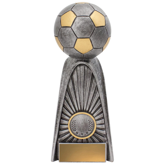 Football Fortress Trophy Antique Silver 3 sizes