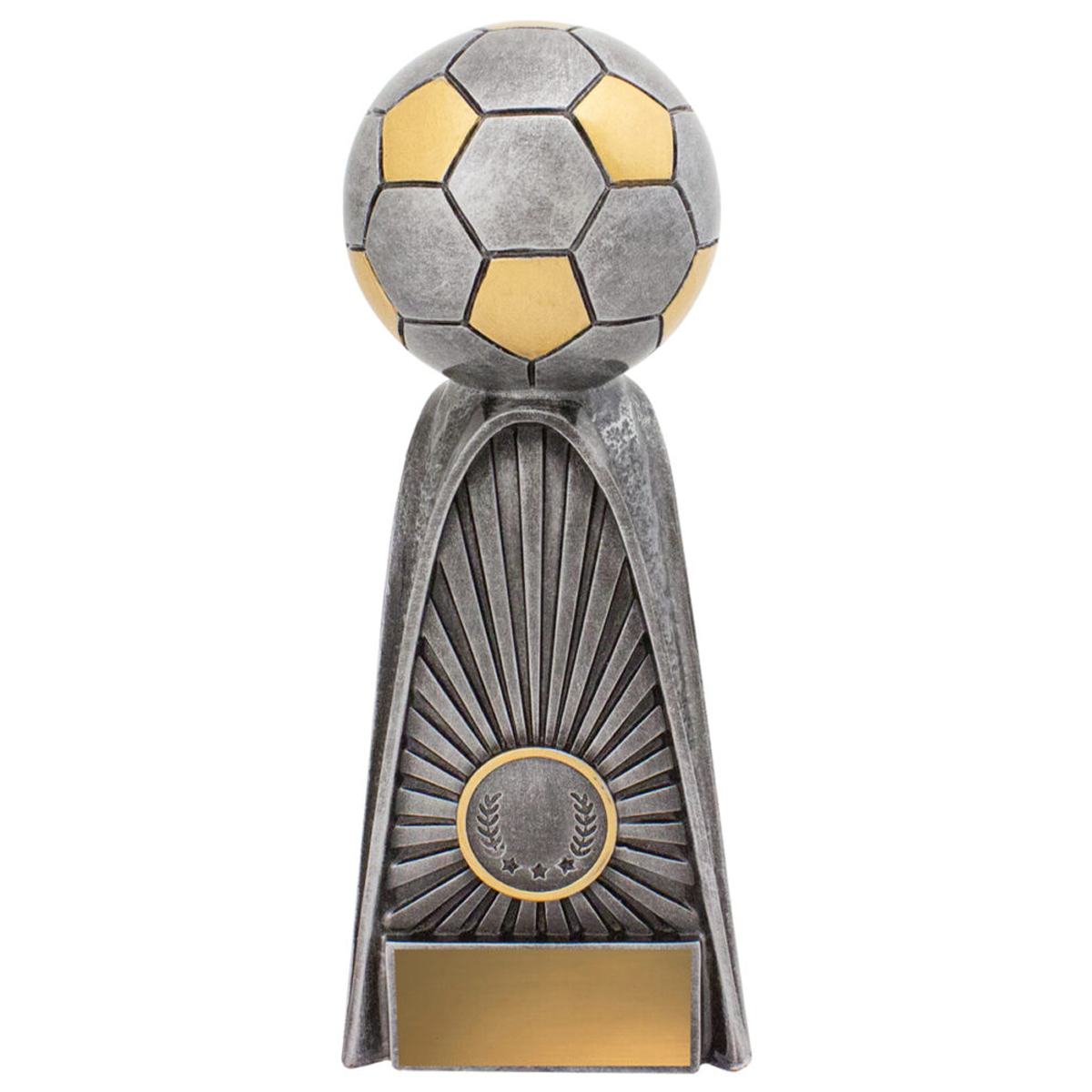Football Fortress Trophy Antique Silver 3 sizes
