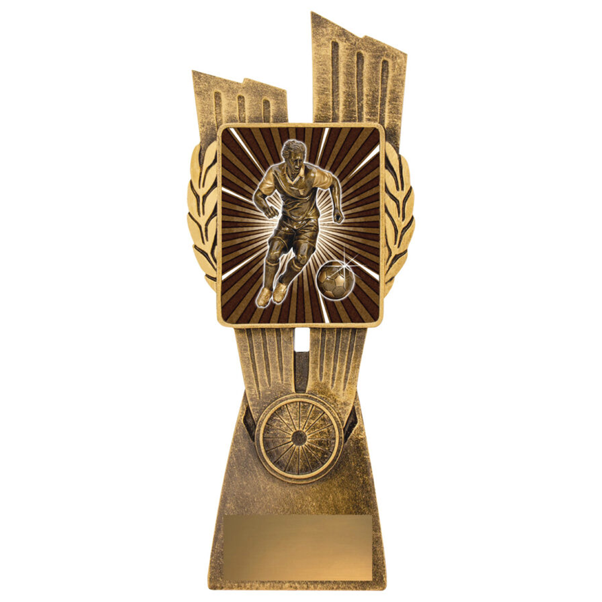 Football Male Lynx Trophy Antique Gold 4 sizes