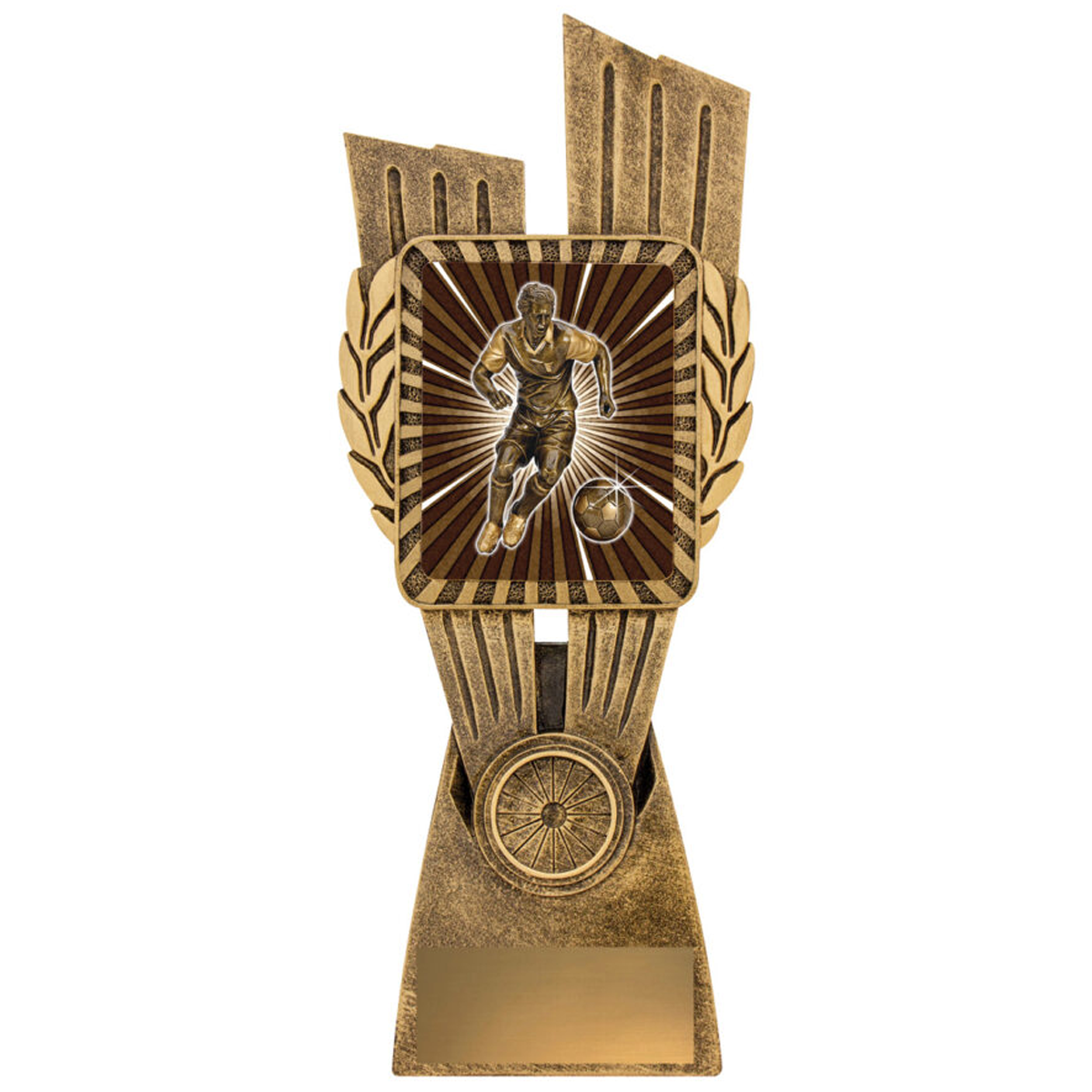 Football Male Lynx Trophy Antique Gold 4 sizes