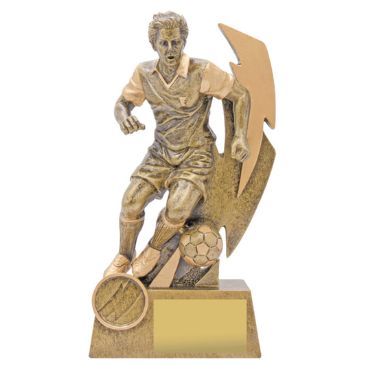 Football Shazam Male Trophy Antique Gold 5 Sizes