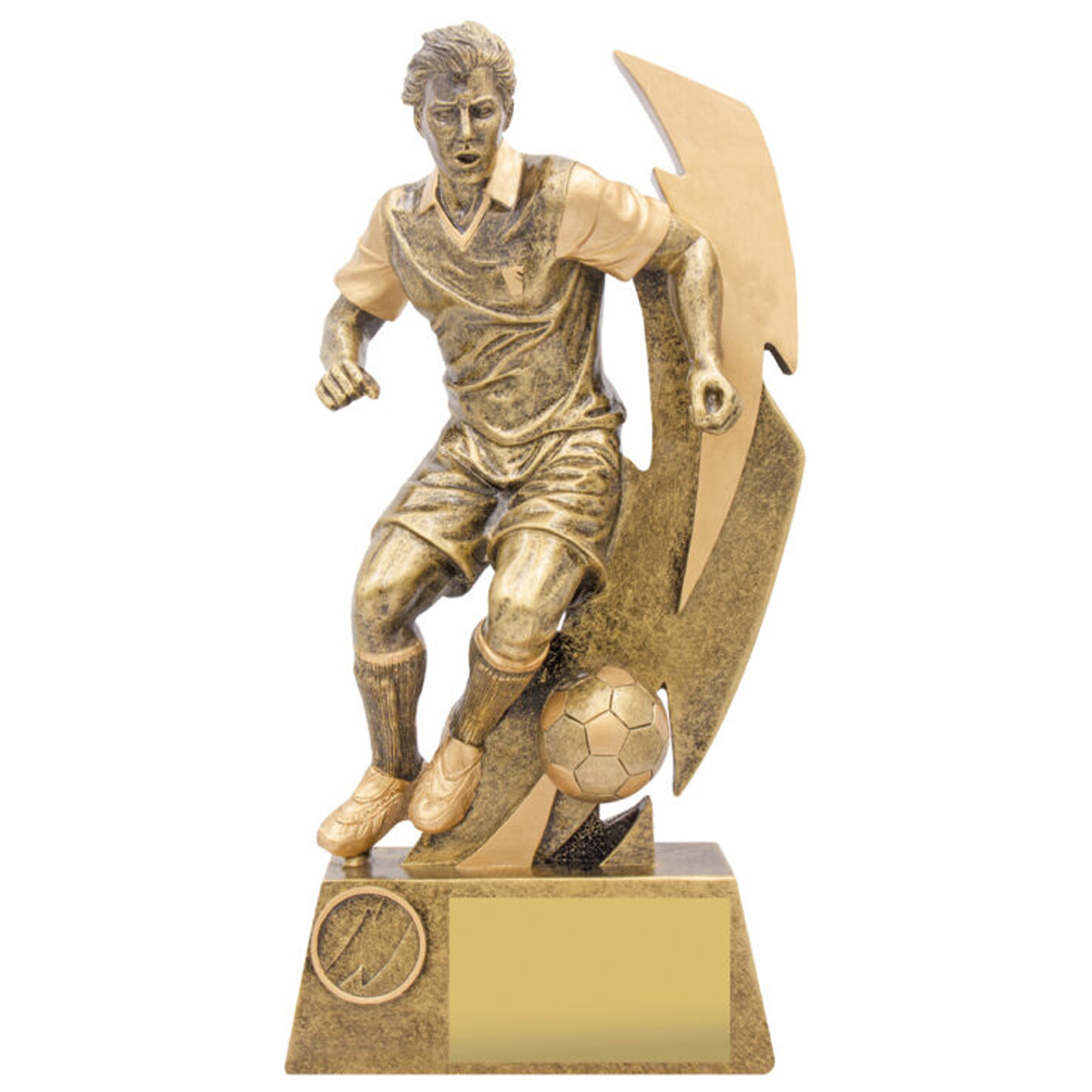 Football Shazam Male Trophy Antique Gold 5 Sizes