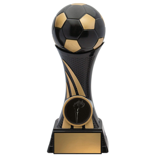 Football Ultra Tower Black & Gold Trophy 2 Sizes