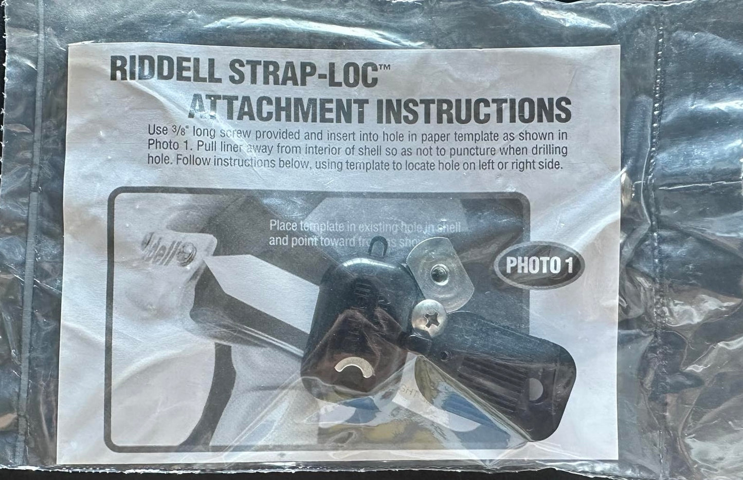 Riddell R45973 Strap Loc KIt Complete Black