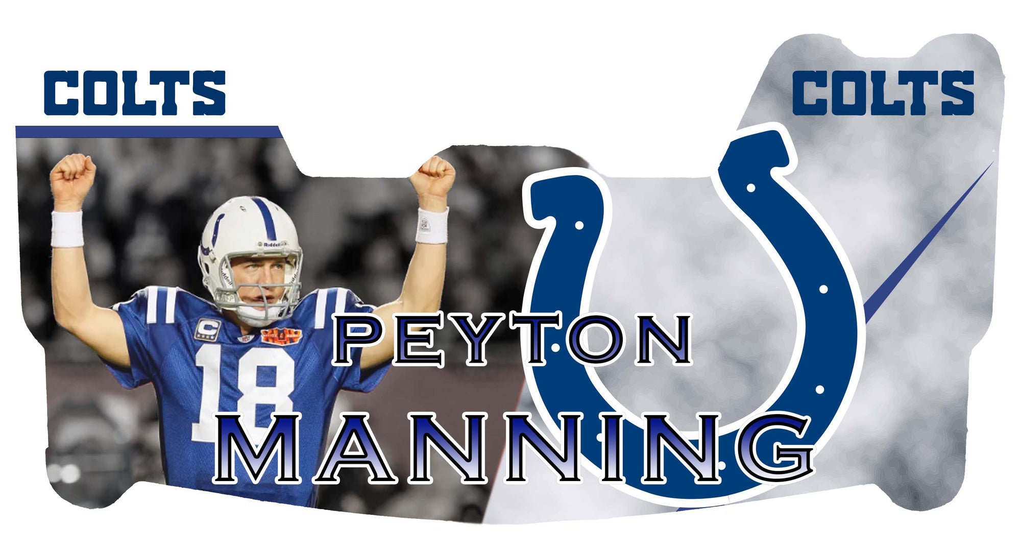 Peyton Manning Colts Themed Custom Visor