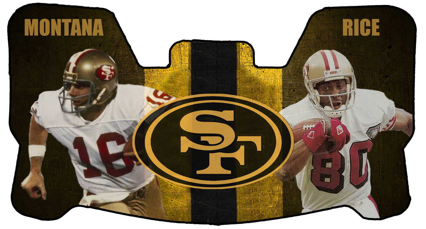 Joe Montana & Jerry Rice Niners Themed Custom Visor