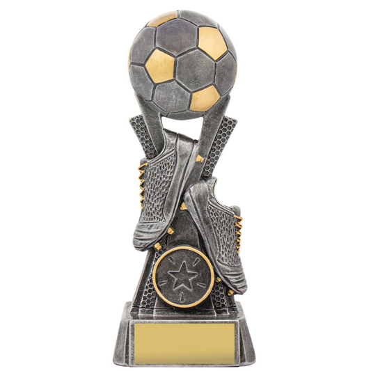 Quake Series Football Trophy Antique Silver 3 Sizes