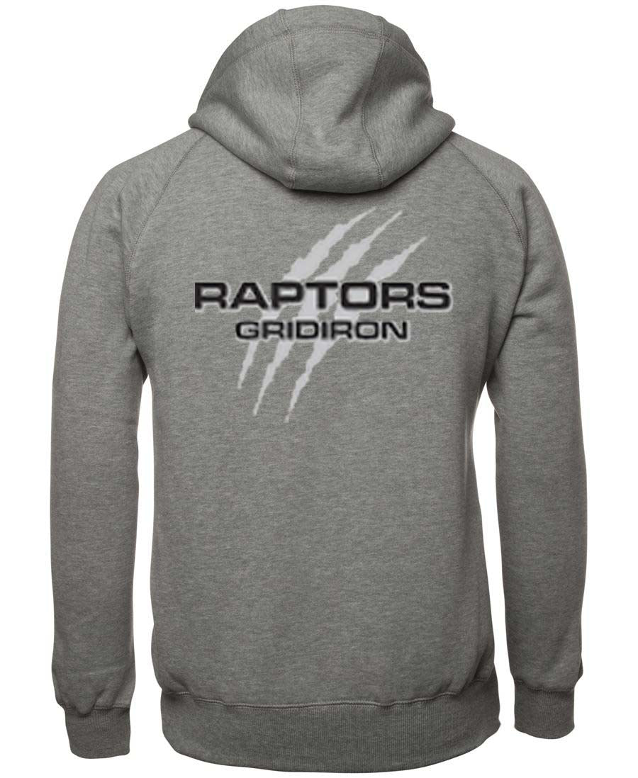 Raptors Gridiron Zipped Logo Hoodie