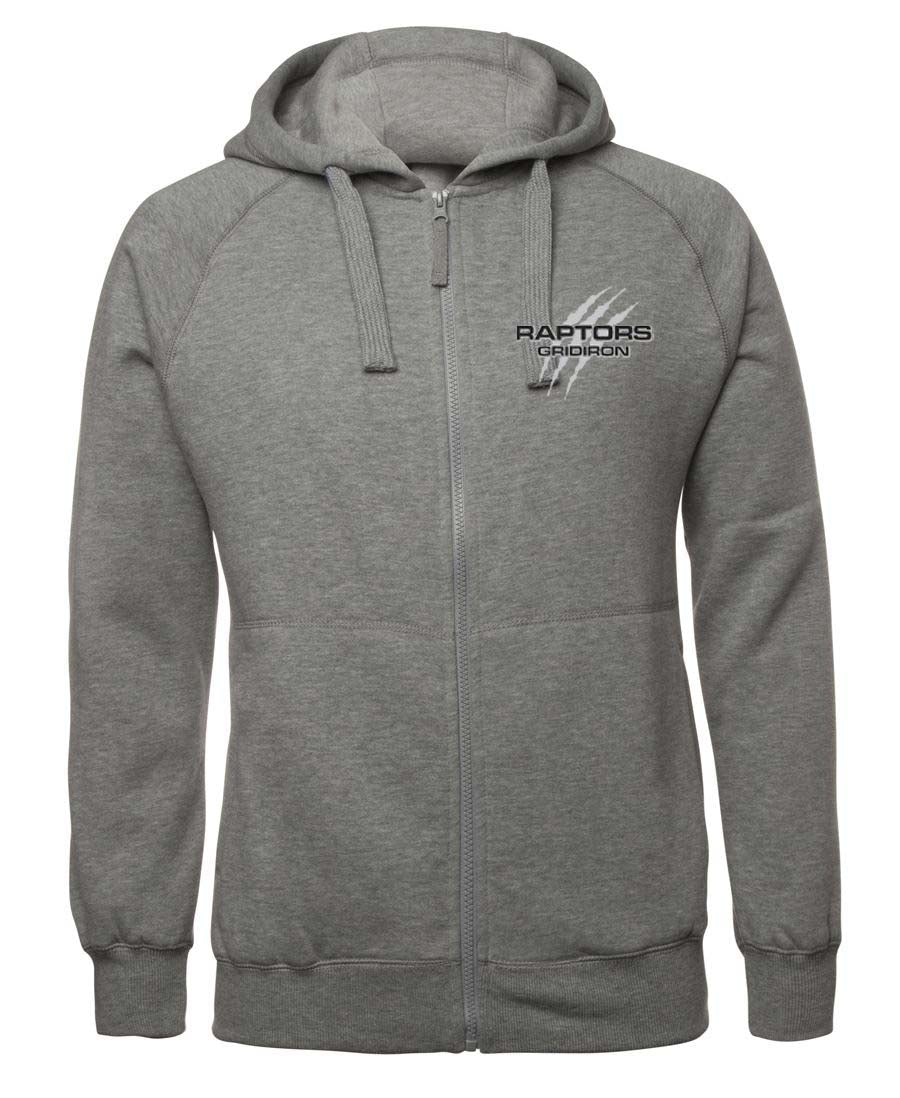 Raptors Gridiron Zipped Logo Hoodie