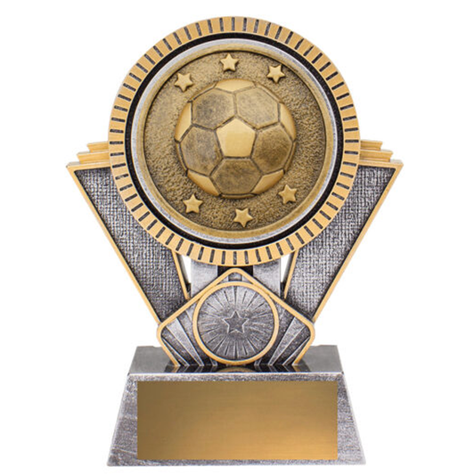 Spartan Football Trophy Antique Silver & Gold 3 Sizes