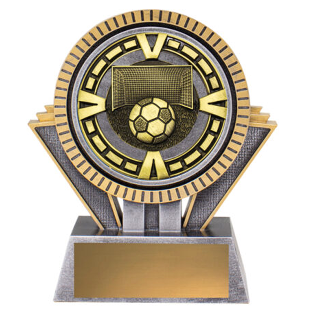 Spartan Varsity Football Trophy Antique Silver & Gold 3 Sizes