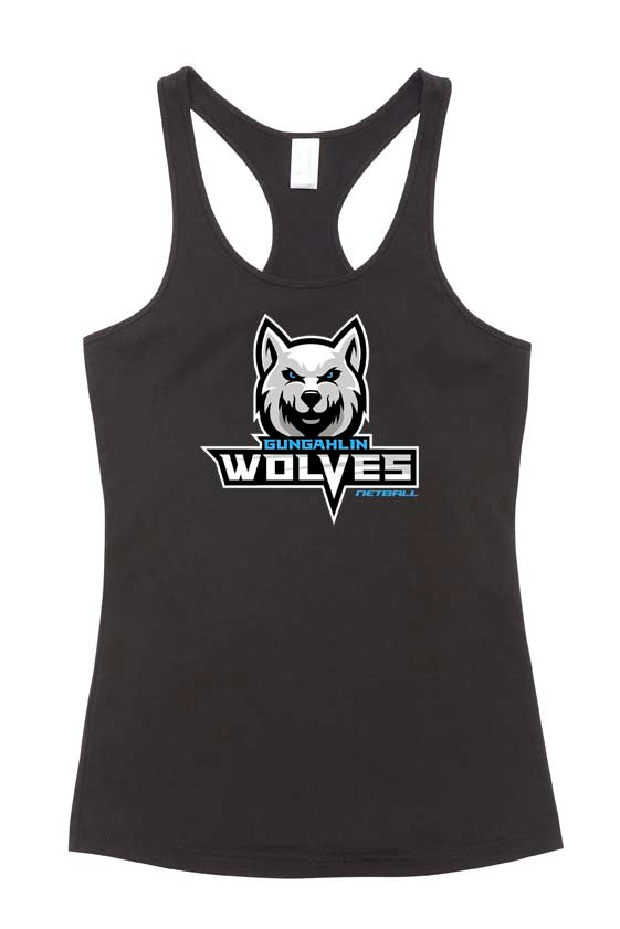 GUNGAHLIN WOLVES Ladies T-Back Top Netball
