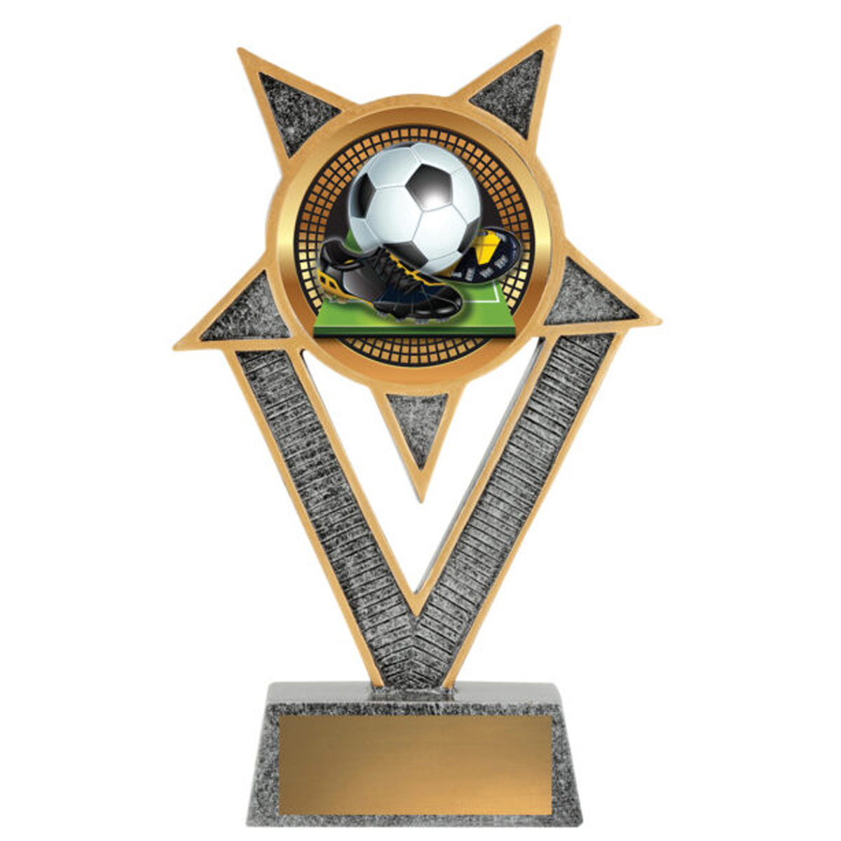 Ventura Series Football Trophy Antique Silver 3 Sizes