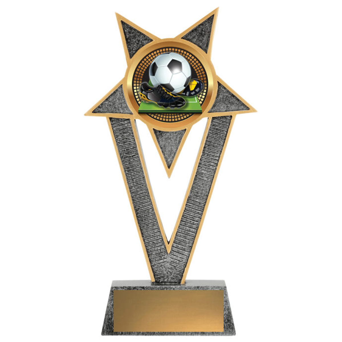 Ventura Series Football Trophy Antique Silver 3 Sizes