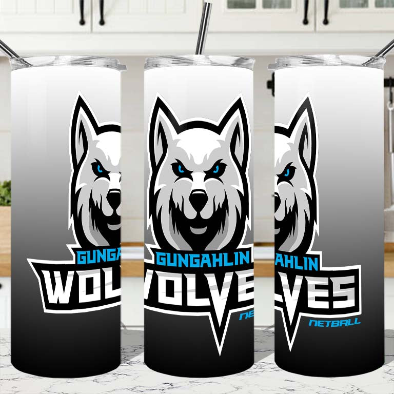GUNGAHLIN WOLVES 20oz Tumbler netball