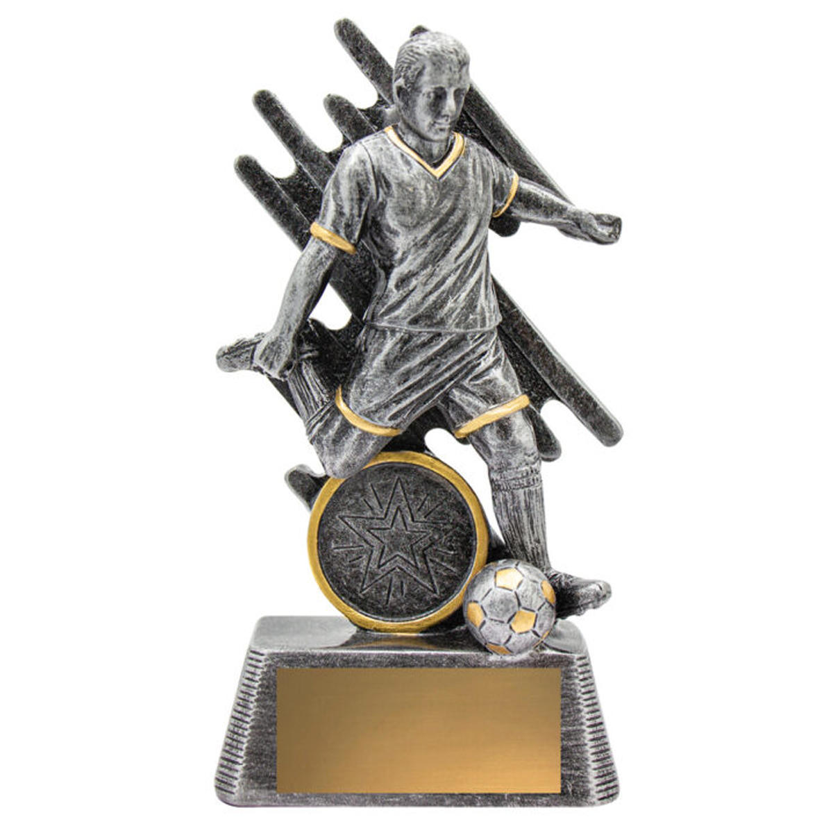 Zoom Series Football Male Trophy Antique Silver 4 Sizes