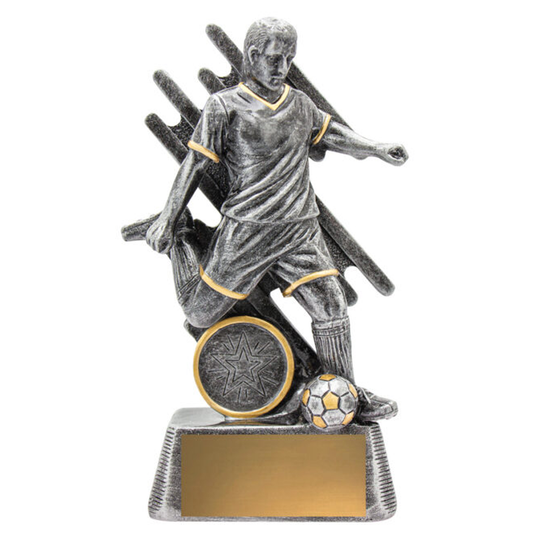 Zoom Series Football Male Trophy Antique Silver 4 Sizes