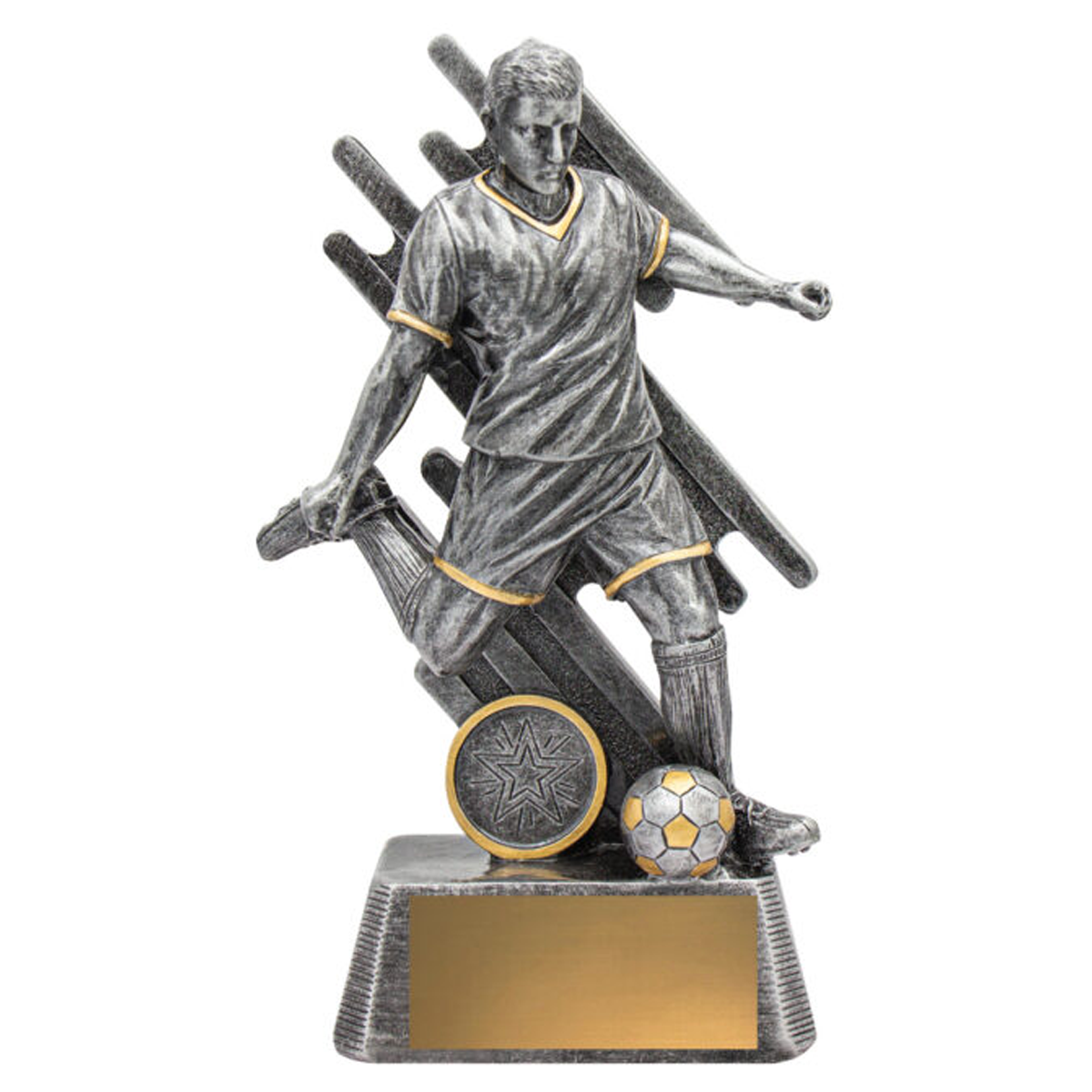 Zoom Series Football Male Trophy Antique Silver 4 Sizes