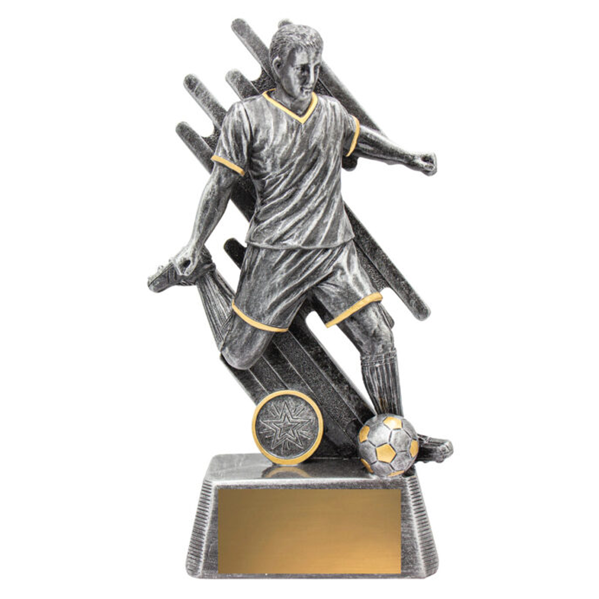 Zoom Series Football Male Trophy Antique Silver 4 Sizes